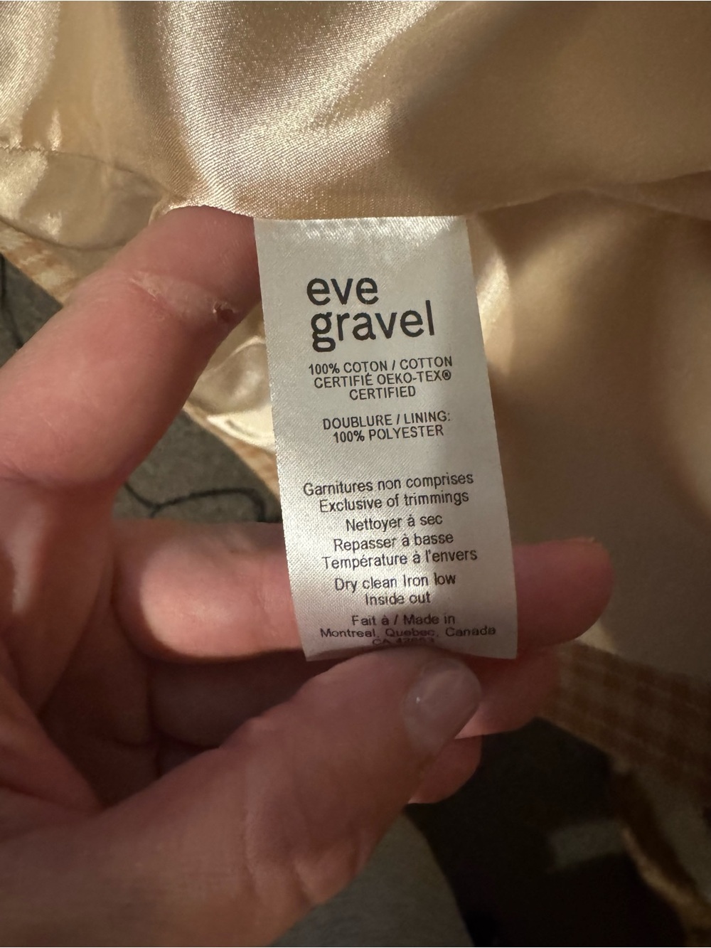 Eve Gravel 100% Cotton Plaid Blazer - Picture 4 of 4